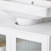 Sobuy Washbasin, vannas istabas mēbeles ar 2 durvīm, balti, BZR115-W