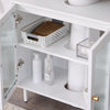 Sobuy Washbasin, vannas istabas mēbeles ar 2 durvīm, balti, BZR115-W