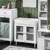 Sobuy Washbasin, vannas istabas mēbeles ar 2 durvīm, balti, BZR115-W
