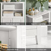 SoBuy BZR13-W Badrumsskåp – Smalt med 2 Hyllor och Stängt Fack, 60×90×26 cm | Vit