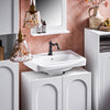 Sobuy, Washbasin aitas, vannas istabas mēbeles, ar 2 durvīm, balta, BZR18-W
