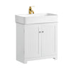 Sobuy, Washbasin aitas, vannas istabas mēbeles, ar 2 durvīm, balta, BZR18-W
