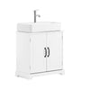 Sobuy Bzr205-W Washbasin skapīši 60 cm, vannas istabas skapis, vannas istabas mēbeles kokā ar regulējamiem plauktiem, izturīgs pret mitrumu, apakšējais skapis, izlietne mazām vannas istabām, balta, MDF