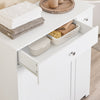 SoPirkt BZR214-W Vannas istabas skapis ar veļas grozu - vannas istabas skapis ar 1 atvilktni, 2 veļas grozi un izvelkamu nodalījumu, slaids augsts skapis vannas istabas mēbeļu kombinācijai - 78 x 38 x 90 cm skapis vannas istabai