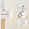 Sobuy Bzr34-BW vannas istabas skapis Smalt, vannas istabas skapis ar augstu ar 6 regulējamu plauktu augstumu, vannas istabas mēbeļu nišas plaukts mazām koka vannas istabām, ūdens atgrūdoša, balta, 20 x 20 x 180 cm