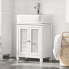 Sobuy, Washbasin aitas, vannas istabas mēbeles, ar 2 durvīm, baltas, BZR35-W