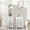 Sobuy, Washbasin aitas, vannas istabas mēbeles, ar 2 durvīm, baltas, BZR35-W