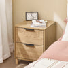 Sobuy nakts skapja nakts skapis ar 2 atvilktnēm, guļamistabas sānu galdi, mūsdienīgi glabāšanas skapja gultas galda deserti, daba B 40 x d 42 x h 47 cm FBT166-N