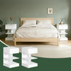 SoBuy FBT49-Wx2 Sängbord 2-pack – Modern Nattduksbord med 1 Låda & 2 Hyllor, Perfekt för Sovrum och Små Utrymmen, Vit