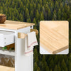 Sobuy fkw131 -wn virtuves vagons uz riteņiem -virtuves skapīši ar gumijas koka koka koka, bezmaksas virtuves vienību ēdamistabai un kafijas stacijai, 92 x 42 x 87 cm, balta