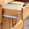SoBuy FKW45-N Köksvagn i Massivt Trä med Hjul och Förvaring