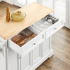 Sobuy virtuves sala uz riteņiem, uzglabāšanas skapīši ar atloku galdiem, darba galda virtuves, FKW71-WN