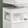 Sobuy Washbasin ar durvīm vannas istabas skapīša vannas istabas plaukts, balts frg128-II W