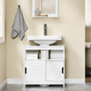 Sobuy Washbasin ar durvīm vannas istabas skapīša vannas istabas plaukts, balts frg128-II W