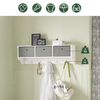 Sobuy sienas plauktu drēbju pakaramais ar 3 groziem un 5 āķiem frg282-W