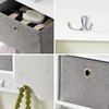 Sobuy sienas plauktu drēbju pakaramais ar 3 groziem un 5 āķiem frg282-W