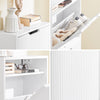 Sobuy FSR204-W apavu skapja ieejas skapis apaviem-Extra šaurs 19 cm dziļums, vertikāla/horizontāla montāža, apavu glabāšana un mazi priekšmeti-MDF E1, balts, 35 kg, 50x19x100 cm