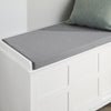 SoBuy FSR86-W Skobänk med 2 Skjutdörrar 114x40x53 cm – 5 cm Dyna, 150 kg, MDF (E1), Halkfria Fötter, Hall & Sovrum – Vit