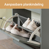 SoBuy FSR94-HG Skoskåp med 3 Klaffar och Justerbar Hyllindelning – FSC-certifierat, 12 Par, 53×24×117 cm | Grå