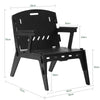 Sobuy pusdienu krēsls pusdienu krēsli atzveltnes krēsls HighChair HFST02-SCH