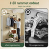 SoBuy KLS20-SCH Kompakt Väggklädställ med 2 MDF-Hyllor, Klädställ på Väggen, Bärkapacitet 45 kg, Industrisvart, 91,5x48x220 cm