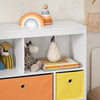 Sobuy, bērnu plaukts ar 3 groziem, rotaļlietu glabāšana, grāmatu plaukts, bērnu istaba, KMB26-W