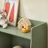 Sobuy kmb55-k-gr bērnu grāmatu plaukts Montessori plaukta bērni ar 5 atvērtiem nodalījumiem bērnu plauktu rotaļlietu glabāšanai zaļā krāsā 80 x 104 x 34 cm