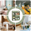 Sobuy kmb55-k-gr bērnu grāmatu plaukts Montessori plaukta bērni ar 5 atvērtiem nodalījumiem bērnu plauktu rotaļlietu glabāšanai zaļā krāsā 80 x 104 x 34 cm