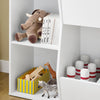 Sobuy KMB55-W-W W Bērnu grāmatu plaukta Montessori plauktu bērni ar 5 atvērtiem bērnu plauktiem rotaļlietu glabāšanai baltā 80 x 104 x 34 cm