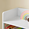 Sobuy KMB55-W-W W Bērnu grāmatu plaukta Montessori plauktu bērni ar 5 atvērtiem bērnu plauktiem rotaļlietu glabāšanai baltā 80 x 104 x 34 cm