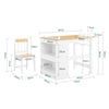 Sobuy KMB60-Wn bērnu galds ar 1 krēslu, Highchair Group ar 1 papīra rullīšu turētāju, bērnu galdu, krēslu, rotaļu galdu un mērķa galdu bērnu istabām, mērķa galdiem bērniem, balto un dabu 80 x 66 x 50 cm