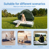 Sobuy OGS32-II-GR-P01 Luftmadrass med pump enkelsäng sovmatta campingmadrass resemadrass luftmadrass camping för individer camping mattress grön 191 x 22 x 76 cm