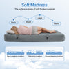 Sobuy OGS32-II-HG-P01 Luftmadrass med pump enkelsäng sovmatta campingmadrass resemadrass luftmadrass camping för individer camping mattress grå 191 x 22 x 76 cm