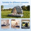 Sobuy OGS32-II-HG-P01 Luftmadrass med pump enkelsäng sovmatta campingmadrass resemadrass luftmadrass camping för individer camping mattress grå 191 x 22 x 76 cm