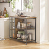 SoBuy SVW18-II-F Köksvagn på hjul | Serveringsvagn med förvaring i industriell stil, stabil stålram, 110 × 45 × 92 cm