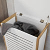 Sobuy veļas grozs ar ģērbtu glabāšanas kastīti ar slēdzeni FSS66-Wn