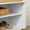 Sobuy sols ar uzglabāšanas apavu skapja apavu solu ar spilvenu soliņu FSR16-W