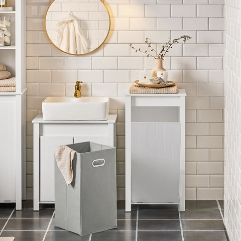 Sobuy vannas istabas skapis ar veļas groza glabāšanas mēbelēm vannas istaba BZR100-W