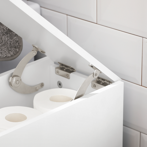 Sobuy tualetes papīra turētājs ar plauktu glabāšanas vannas istabas skapja vannas istabas plauktu bzr111-W