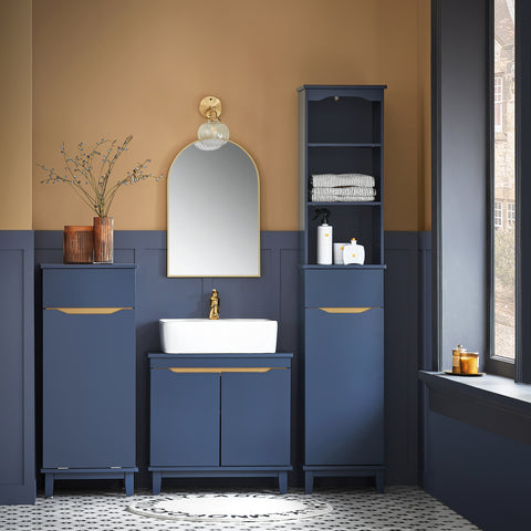 Sobuy Blue Washbasin, vannas istabas mēbeles ar 2 durvīm, BZR113-B