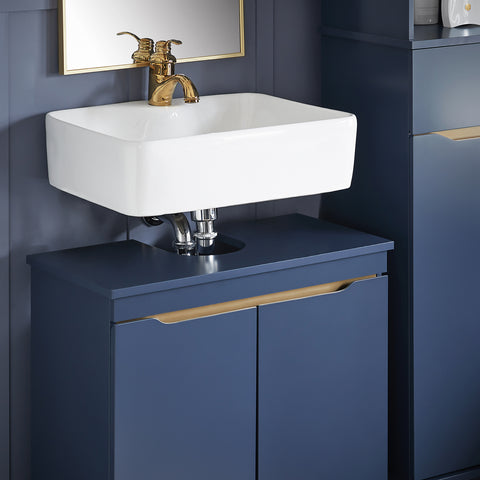 Sobuy Blue Washbasin, vannas istabas mēbeles ar 2 durvīm, BZR113-B