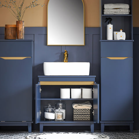 Sobuy Blue Washbasin, vannas istabas mēbeles ar 2 durvīm, BZR113-B