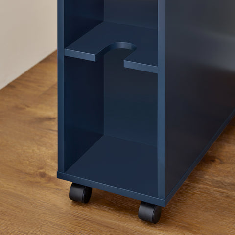 Sobuy šaurais vannas istabas skapis ar riteņiem un pagarināmām kastēm-Dark Blue Bzr191-B (kopija)