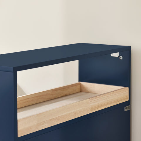 Sobuy šaurais vannas istabas skapis ar riteņiem un pagarināmām kastēm-Dark Blue Bzr191-B (kopija)