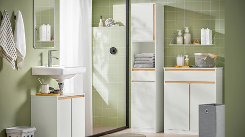 Sobuy vannas istabas skapis ar mazgāšanas ievārījuma vannas istabas plauktu ar mazgāšanas maisiņu BZR79-W