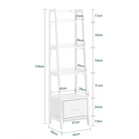 Sobuy Bookcracker, stūra plaukts, Augstie augstie plaukti, FRG116-W