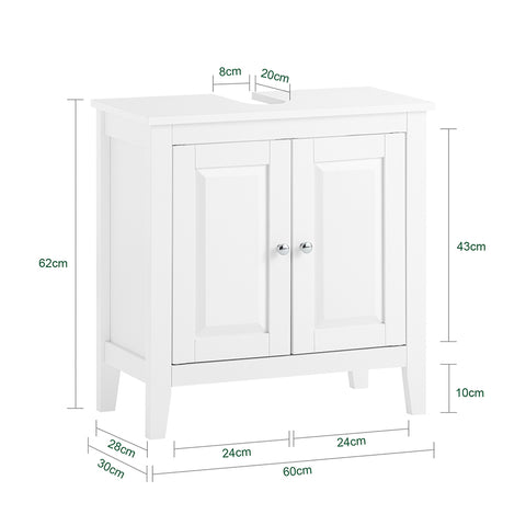 Sobuy, Washbasin skapis ar 2 durvīm, vannas istabas mēbeles, FRG202-W