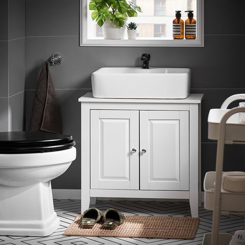 Sobuy, Washbasin skapis ar 2 durvīm, vannas istabas mēbeles, FRG202-W