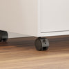 SoBuy FSB09-E-W Köksvagn med 4-i-1-laddningsstation – Med hjul eller fötter, 1 låda, 2 dörrar och justerbar hylla, vit, 61,5 × 40 × 92 cm