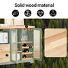 SoBuy FSB81-GR Förvaringsskåp med Mikrovågshylla, Glasdörrar och Flaskställ, Köksmöbel 120 × 40 × 90 cm – Grön